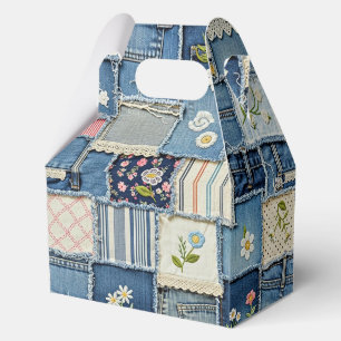 Patchwork-Denim Geschenkschachtel