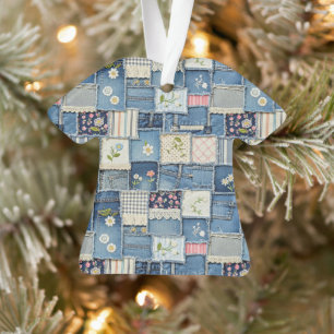Patchwork-Denim Ornament