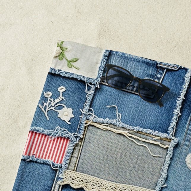 Patchwork Denim Strandtuch (Beispiel)