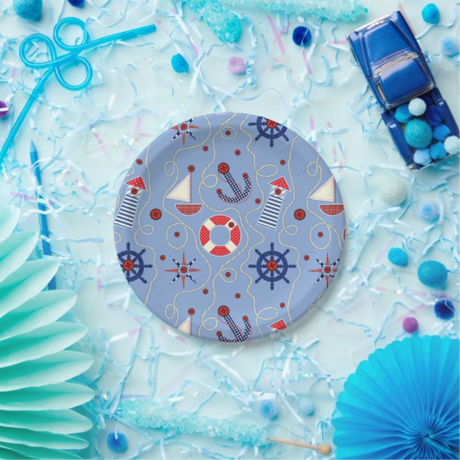 Patchwork-Design Pappteller (Party)