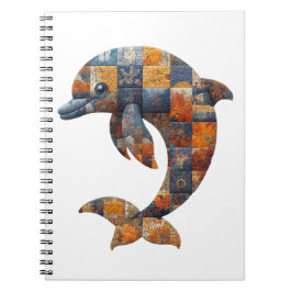 Patchwork-Dolphin-Notebook Notizblock