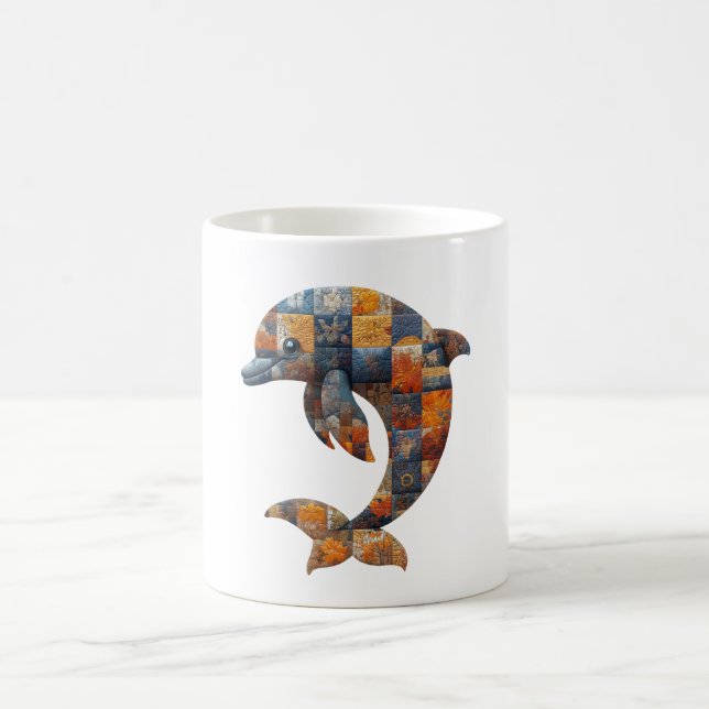 Patchwork Dolphin Tasse (Mittel)