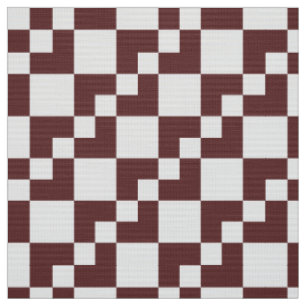 Patchwork Domino - Dunkelbraun und Weiß Stoff