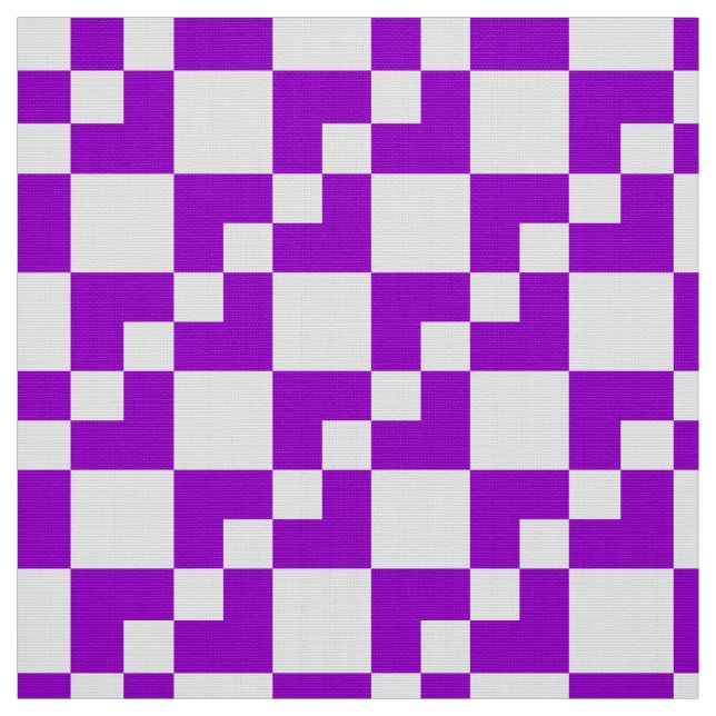 Patchwork Domino - Lila und weiß Stoff (Muster)