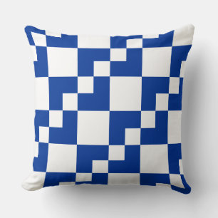 Patchwork Domino - Navy Blue und White Kissen