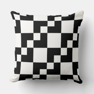 Patchwork Domino - Schwarzweiß Kissen