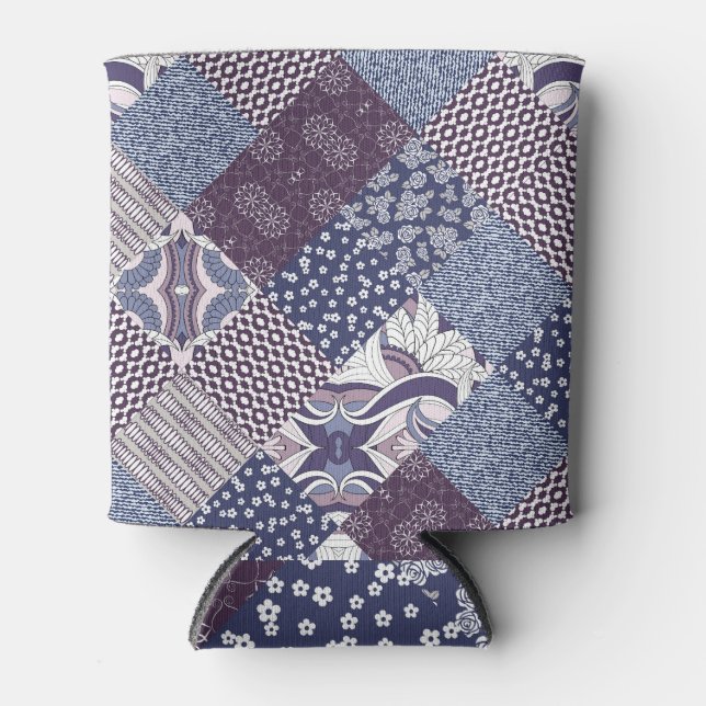 Patchwork Doodle: Vintag Boho Nahtlos. Dosenkühler (Vorderseite)