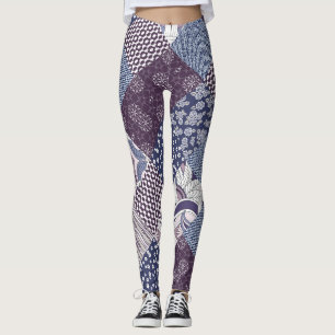 Patchwork Doodle: Vintag Boho Nahtlos. Leggings