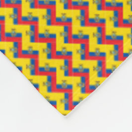 Patchwork Ecuador Flag Muster Fleecedecke