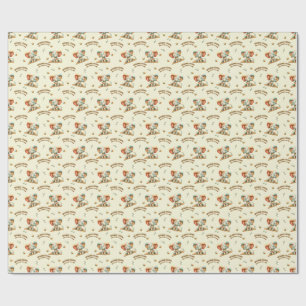 Patchwork-Elefant „Stark werden“ Geschenkpapier
