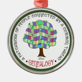 Patchwork Family Tree Genealogie Geschenk Elegant Ornament Aus Metall