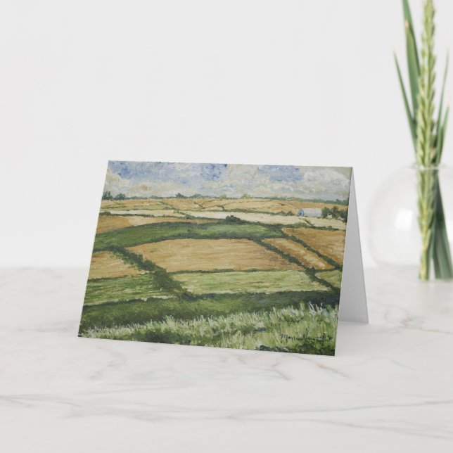 Patchwork fängt Gruß-Karte auf Karte (Vorderseite)