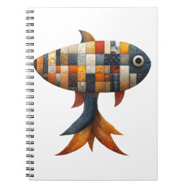 Patchwork Fish Notebook Notizblock