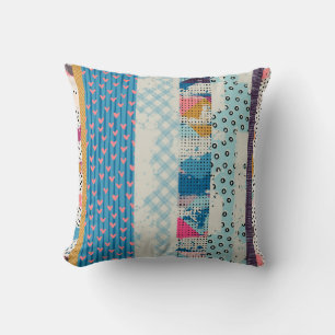 Patchwork-Fliesen Nahtloses Muster Kissen