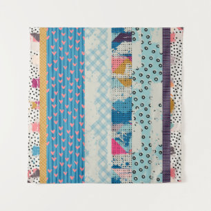 Patchwork-Fliesen Nahtloses Muster Wandteppich