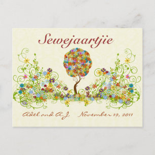 Patchwork Flower Love Name instead of number Postkarte