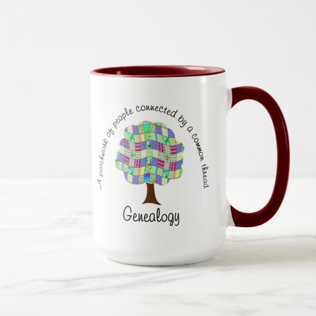 Patchwork Genealogie Tasse (Rechts)