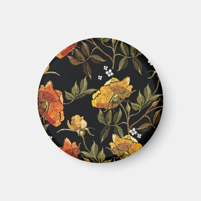Patchwork Gentle: HandZeichnend Design Magnet (Vorne)