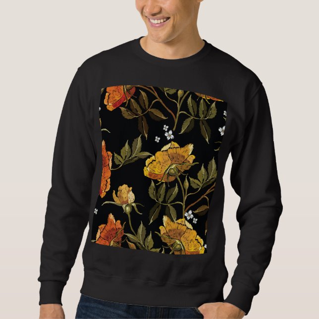 Patchwork Gentle: HandZeichnend Design Sweatshirt (Vorderseite)