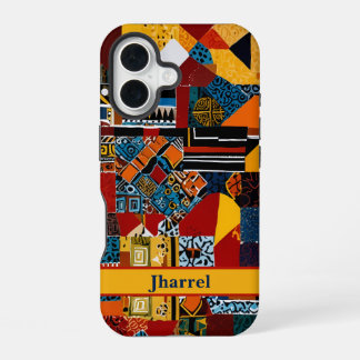 Patchwork-Geschenk zum Geburtstag für ältere afroa iPhone 16 Hülle