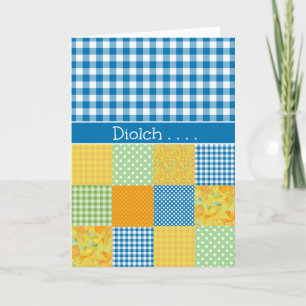 Patchwork, Gingham Dankeschön-Karte: Walisischer G Dankeskarte