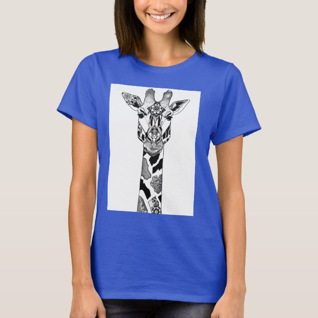 Patchwork Giraffe Muskel-T-Shirt T-Shirt (Vorderseite)