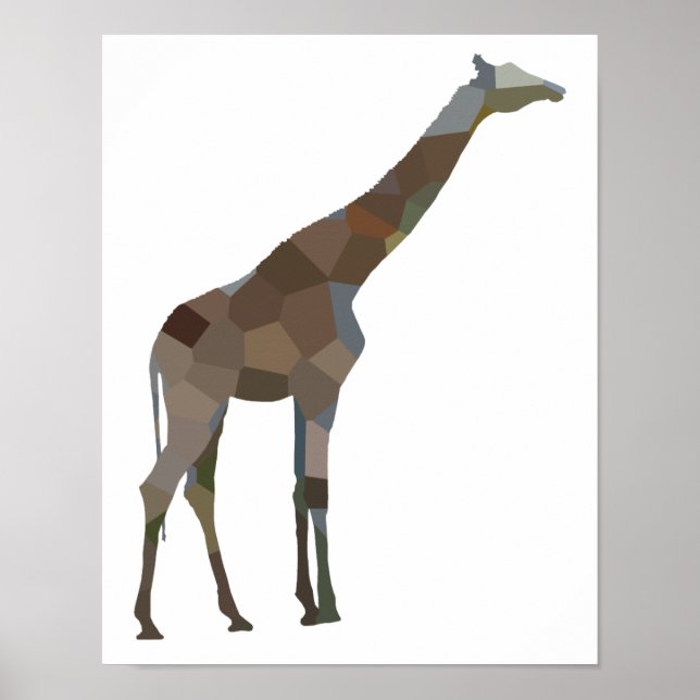 Patchwork Giraffe Poster (Vorne)