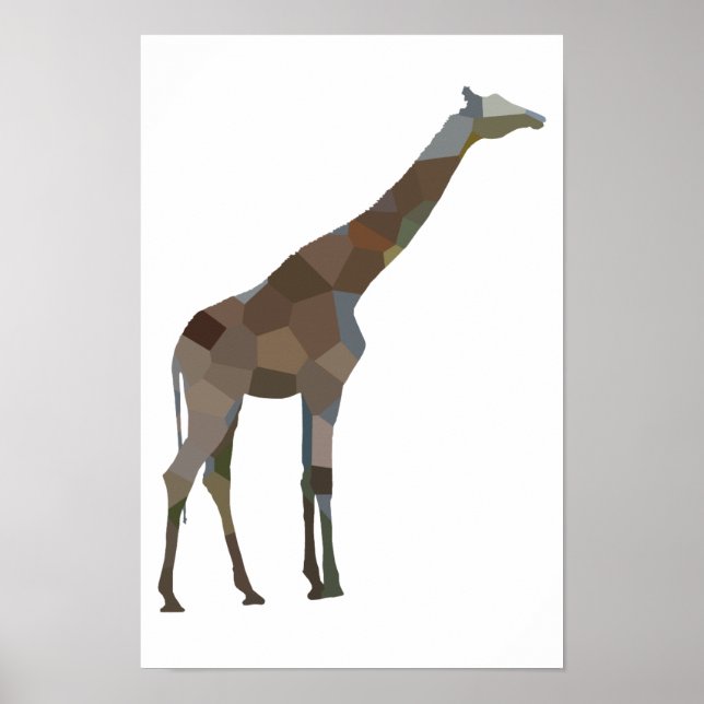 Patchwork Giraffe Poster (Vorne)