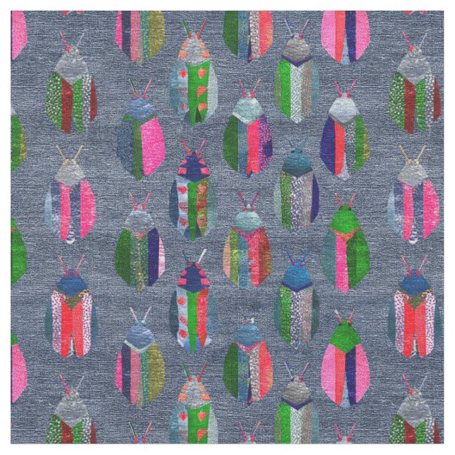 Patchwork-Glühwürmchen Stoff (Nahaufnahme)