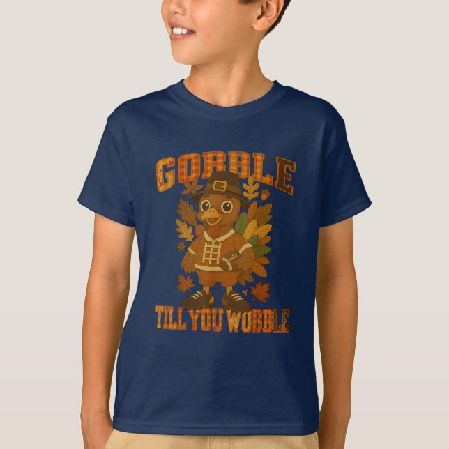Patchwork Gobble bis du die Türkei trägst T-Shirt (Vorderseite)