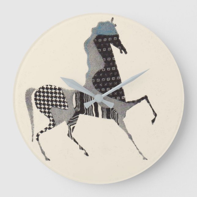 Patchwork Große Wanduhr (Vorderseite)