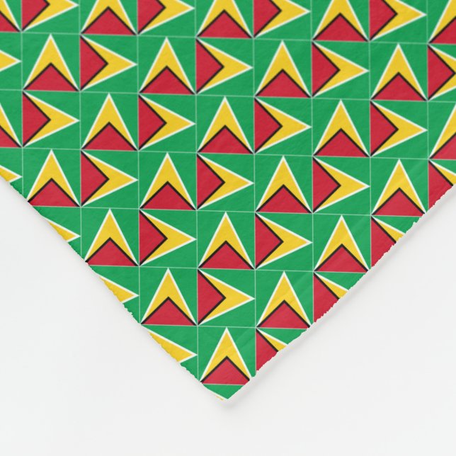 Patchwork Guyana Flag Muster Fleecedecke (Ecke)