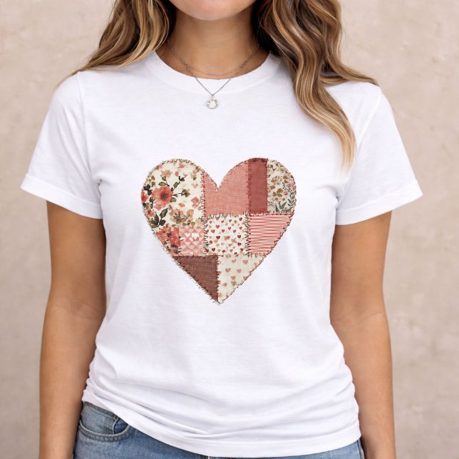 Patchwork Heart Valentine Tri-Blend Shirt (Von Creator hochgeladen)
