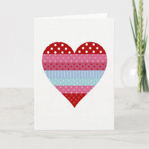 Patchwork-Herz-Liebeskarte Karte