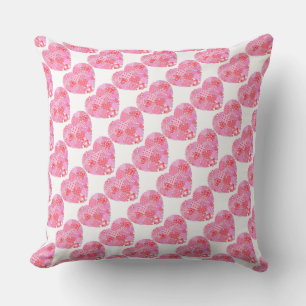 Patchwork Herz-White-Throw-Kissen Kissen