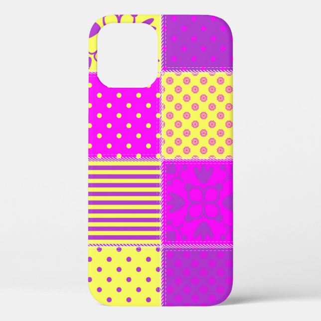 Patchwork-Hintergrund mit verschiedenen Mustern Ku Case-Mate iPhone Hülle (Rückseite)