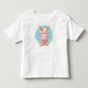 Patchwork Hippo Blue Kleinkind T-shirt