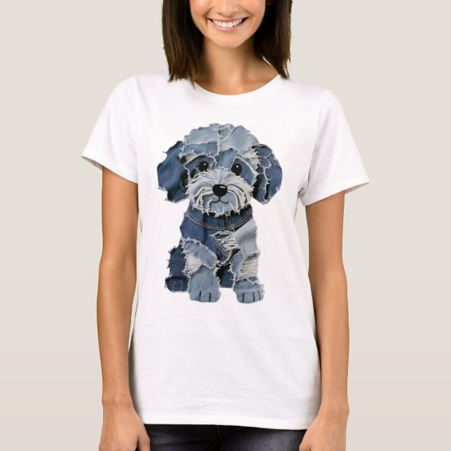 Patchwork-Hund T-Shirt (Vorderseite)