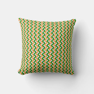 Patchwork India Flag Pattern Kissen