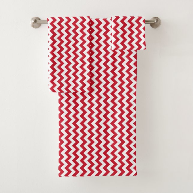 Patchwork Indonesia Flag-Muster Badhandtuch Set (Insitu)