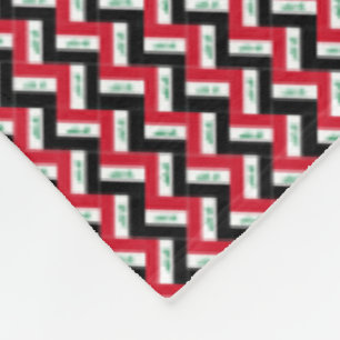Patchwork Iraq Flag Pattern Fleecedecke