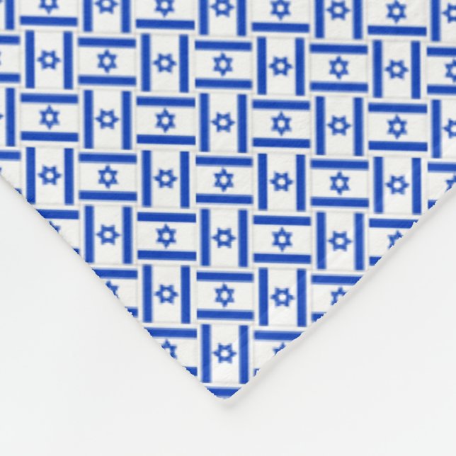 Patchwork Israel Flag Pattern Fleecedecke (Ecke)