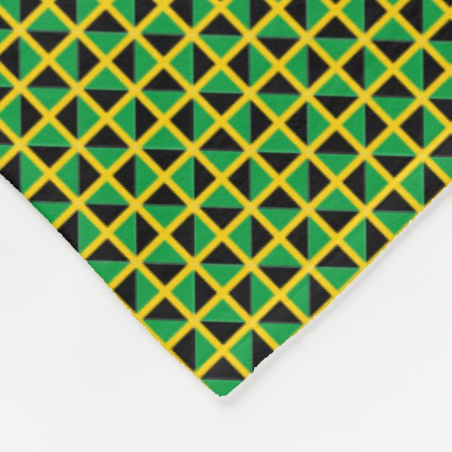 Patchwork Jamaica Flag Pattern Fleecedecke (Ecke)