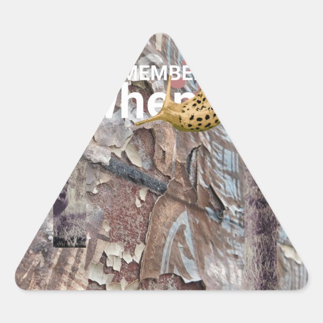 Patchwork Junk Journal Dreieckiger Aufkleber (Vorderseite)