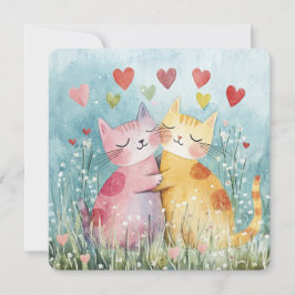 Patchwork Kittens Valentine Feiertagskarte