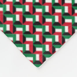 Patchwork Kuwait Flag Muster Fleecedecke