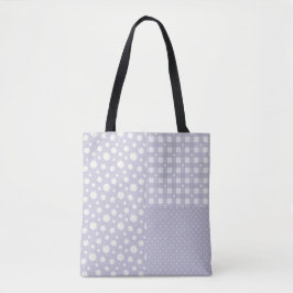 Patchwork Lavender Spring Pastell Muster Tote Bag