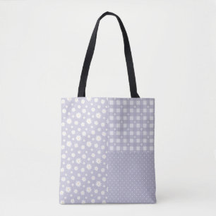 Patchwork Lavender Spring Pastell Muster Tote Bag