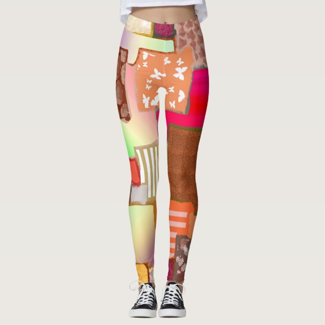 Patchwork-Leggings Leggings (Vorderseite)