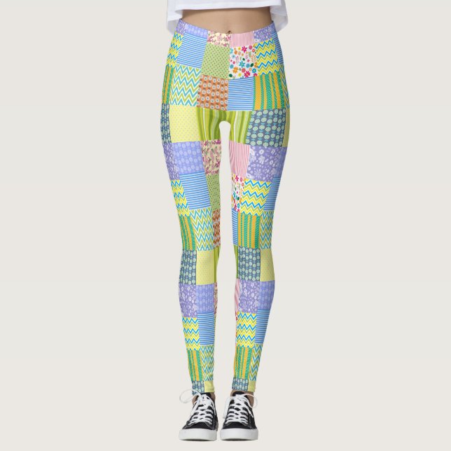 Patchwork-Leggings Leggings (Vorderseite)